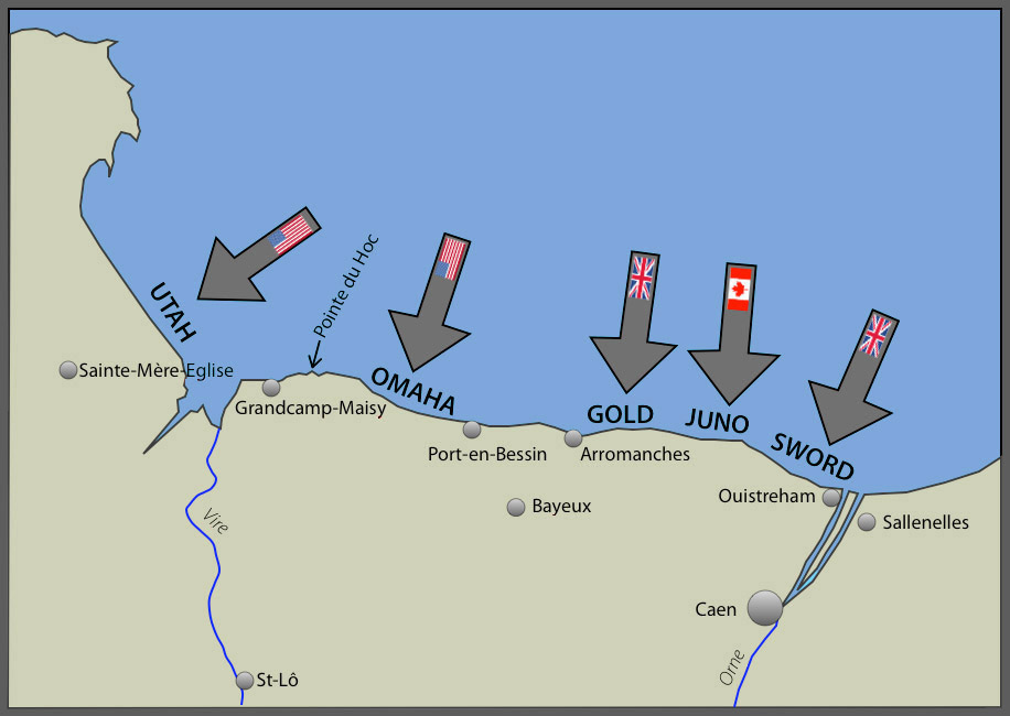 map of dday
